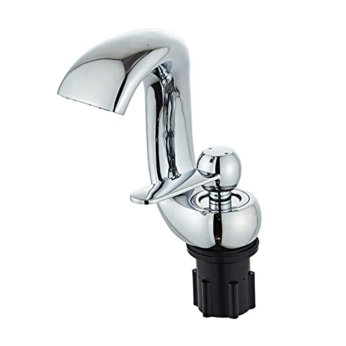 HuAnGaF Bathroom Sink Faucet Waterfall, Bathroom Faucet Deck Mount Basin Mixer Tap Brass Vessel Sink Faucet Single Handle Single Hole Basin Faucet, Hot and Cold Water,Black (Chrome) von HuAnGaF