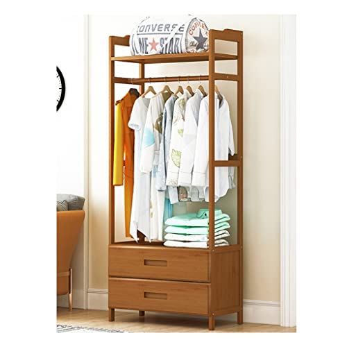 HuAnGaF Clothes Rail Rack 4-in-1 with Storage Drawer with Coat Rack Freestanding 3-in-1 Entryway Rack with 2 Drawers Side Hooks for Entrance Foyer Mudroom von HuAnGaF