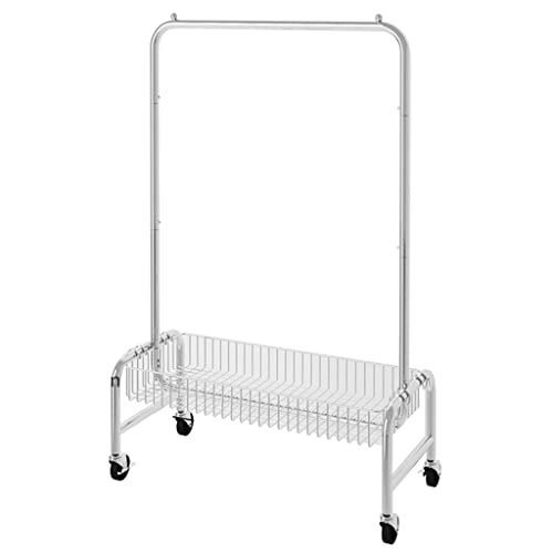 HuAnGaF Exquisite Clothes Rail Rack, Coat Stand, Clothes Rack with 1-Tier Storage Shelf for Shoes and Baskets, Metal Frame, Ideal for Bedroom, Entryway, Office (Color : A, Size : 84 * 40 * 172 von HuAnGaF