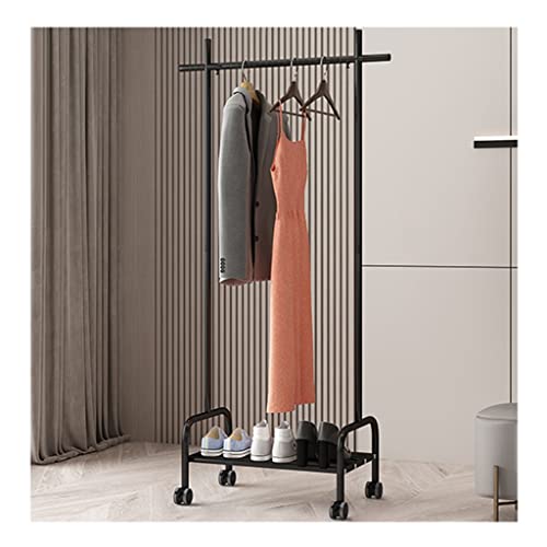 HuAnGaF Exquisite Clothes Rail Rack,Coat and Shoe Stand with Storage Shelf for Shoes,Hallway Matt Metal Frame Shoe Rack with Clothes Rack (Black 80 * 40 von HuAnGaF