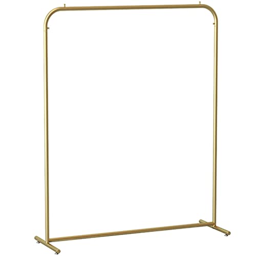 HuAnGaF Exquisite Clothes Rail Rack Heavy-Duty Coat Rack Stand with 2 Hooks and Crossbar Sturdy and Easy Assembly (Gold 120 * 40 * 1 von HuAnGaF