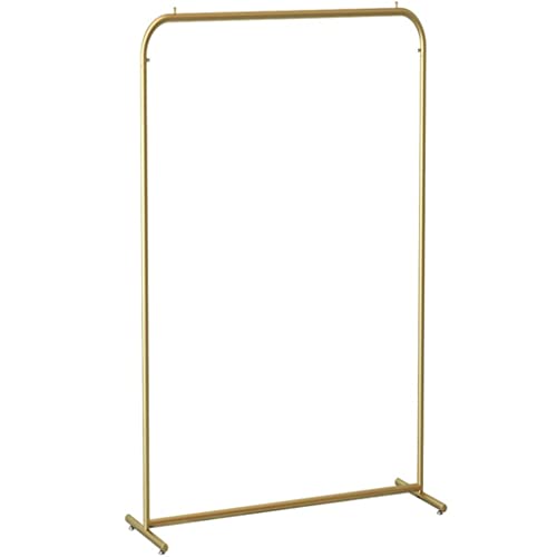 HuAnGaF Exquisite Clothes Rail Rack Heavy-Duty Coat Rack Stand with 2 Hooks and Crossbar Sturdy and Easy Assembly (Gold 120 * 40 * 1 von HuAnGaF