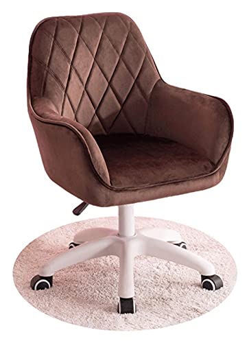 HuAnGaF Office Chair Backrest Swivel Chair Office Chair Upholstered Seat Roller Office Chair Ergonomic Computer Chair Gaming Chair Chair (Color : Brown) Needed Comfortable Anniversary von HuAnGaF