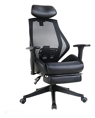 HuAnGaF Office Chair Computer Chair Office Desk Chair Mesh Back Ergonomic Rotating Lift Chair Upholstered Seat Recliner Work Game Chair Chair (Color : Gray) Needed Comfortable Anniversary von HuAnGaF