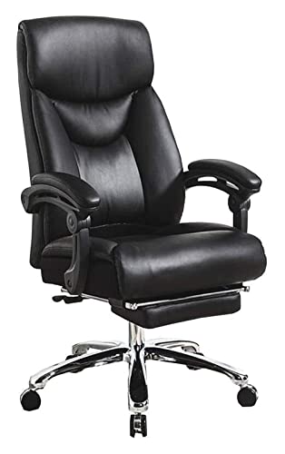 HuAnGaF Office Chair Desk and Chair Office Chair Ergonomic Lift Swivel Chair Footstool Boss Chair Computer Chair Work Chair Game Chair Chair (Color : Black) Needed Comfortable Anniversary von HuAnGaF