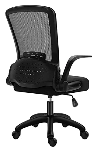HuAnGaF Office Chair Ergonomic Foldable Office Chair Backrest Mesh Computer Chair Office Chair with 360 Degree Swivel Armrest Work Chair Chair (Color : Black) Needed Comfortable Anniversary von HuAnGaF