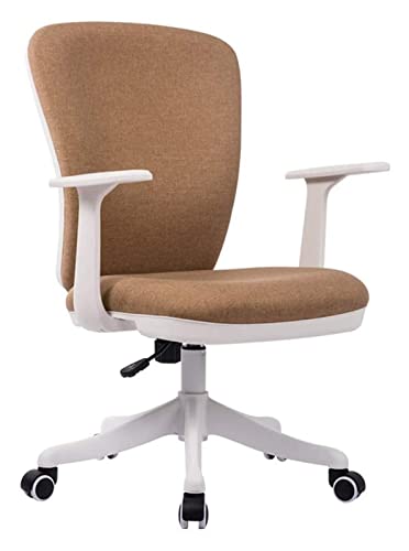 HuAnGaF Office Chair Fabric Computer Chair Lift Swivel Chair Cushion Seat Work Chair Ergonomics Conference Table Chair Game Chair NI Caster Chair (Color : Brown) Needed Comfortable Anniversary von HuAnGaF