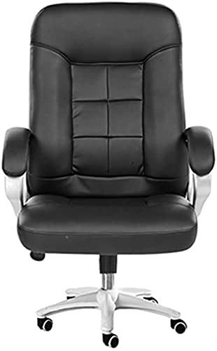 HuAnGaF Office Chair Office Chair Swivel Chair Computer Can Be Lifted and Lowered Rotated Sponge Filling 125° Comfortable Reclining Backrest Chair (Color : Black) Needed Comfortable Anniversary von HuAnGaF