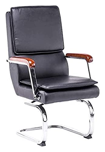HuAnGaF Office Chair Office Desk Chair Computer Chair Bow Seat 180° Swivel Chair PU Leather Fabric Ergonomic Office Backrest Game Chair Chair (Color : Black) Needed Comfortable Anniversary von HuAnGaF