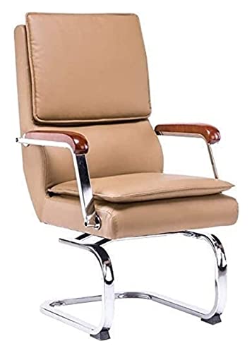 HuAnGaF Office Chair Office Desk Chair Computer Chair Bow Seat 180° Swivel Chair PU Leather Fabric Ergonomic Office Backrest Game Chair Chair (Color : Khaki) Needed Comfortable Anniversary von HuAnGaF