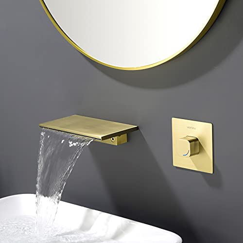 HuAnGaF Waterfall Bathroom Faucet (Brushed Gold) von HuAnGaF