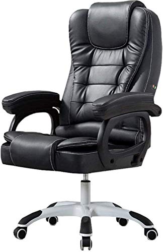 Sun Loungers,Office Executive Swivel Chair Ergonomic Home Office with High Back Large Seat and Tilt Function Waist Massage Moving Armrest Pu Leather Padding Desk Chair Bearing Needed Comfortable von HuAnGaF