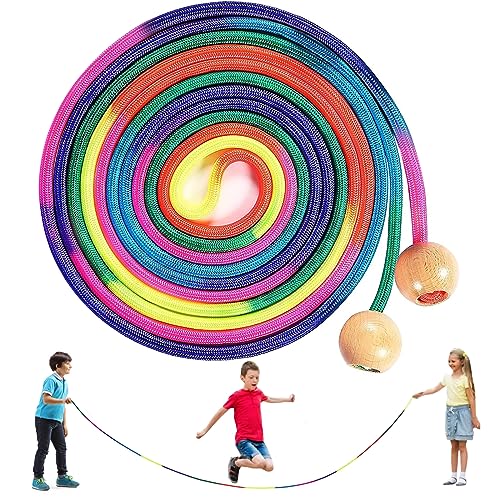 Lange Springseil, Springseil Sport, 5M Springseil für Mehrspieler, Gruppen Seil für Kinder und Erwachsene Seilspringen (C) von HuaMuDM