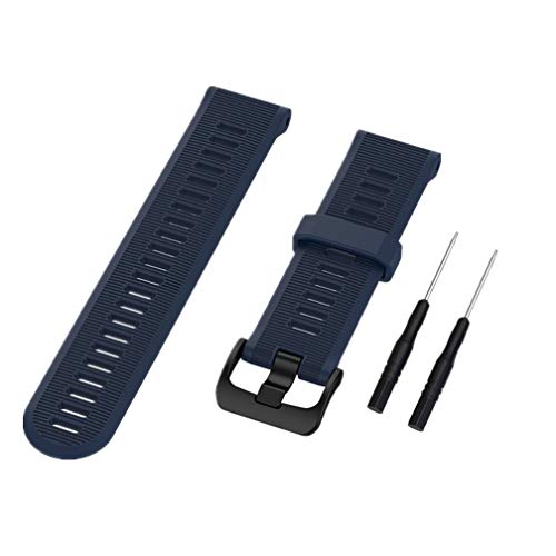 Huabao 22mm Silikon Armband für Garmin Forerunner 935/Forerunner 945/Approach S60/Garmin Fenix 5 (Dunkelblau) von Huabao