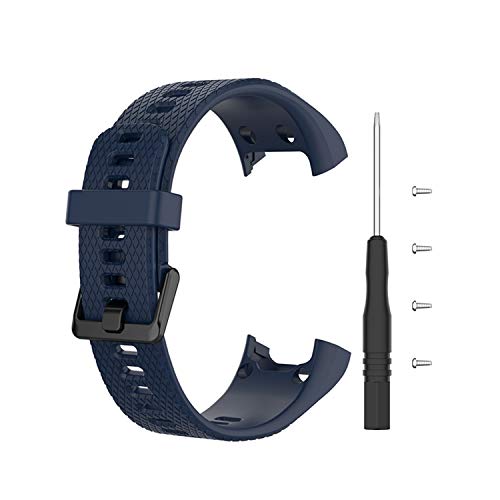 Huabao Armband Kompatibel mit Garmin vivosmart HR,Verstellbares Silikon Sport Strap Ersatzband für Garmin vivosmart HR Smart Watch (Dunkelblau) von Huabao