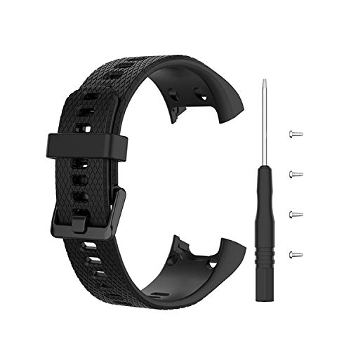 Huabao Armband Kompatibel mit Garmin vivosmart HR,Verstellbares Silikon Sport Strap Ersatzband für Garmin vivosmart HR Smart Watch (Schwarz) von Huabao