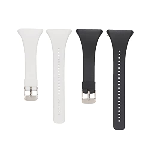Huabao Armband Kompatibel mit Polar FT4/FT7,Verstellbares Silikon Sport Strap Ersatzband für Polar FT4/FT7 Watch (Schwarz + Weiß) von Huabao
