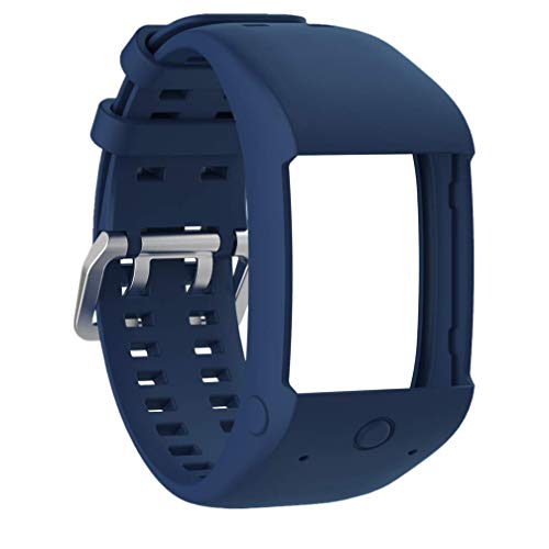Huabao Armband Kompatibel mit Polar M600,Verstellbares Silikon Sport Strap Ersatzband für Polar M600 Smart Watch (Dunkelblau) von Huabao