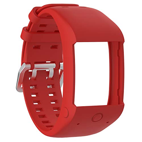 Huabao Armband Kompatibel mit Polar M600,Verstellbares Silikon Sport Strap Ersatzband für Polar M600 Smart Watch (Rot) von Huabao