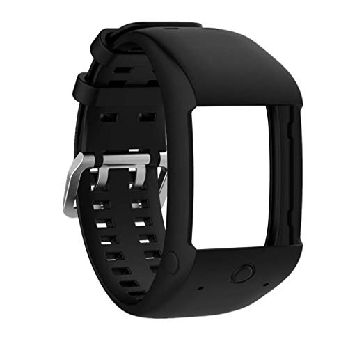 Huabao Armband Kompatibel mit Polar M600,Verstellbares Silikon Sport Strap Ersatzband für Polar M600 Smart Watch (Schwarz) von Huabao