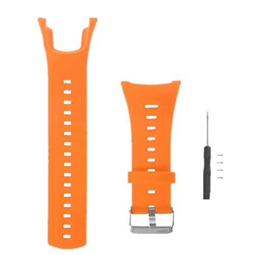 Huabao Armband Kompatibel mit Suunto Ambit 1/Suunto Ambit 2/Suunto Ambit 3,Verstellbares Silikon Sport Strap Ersatzband für Suunto Ambit 1/Suunto Ambit 2/Suunto Ambit 3 Watch (Orange) von Huabao