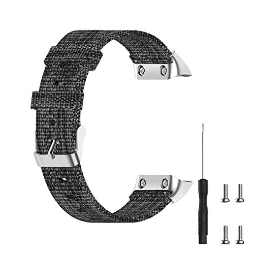 Huabao Nylon Stoff Ersatzarmband für Garmin Forerunner 30/Forerunner 35 (Grau) von Huabao