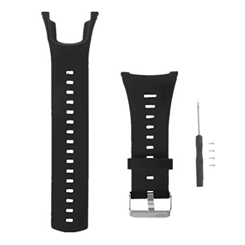 Huabao Armband Kompatibel mit Suunto Ambit 1/Suunto Ambit 2/Suunto Ambit 3,Verstellbares Silikon Sport Strap Ersatzband für Suunto Ambit 1/Suunto Ambit 2/Suunto Ambit 3 Watch (Schwarz) von Huabao