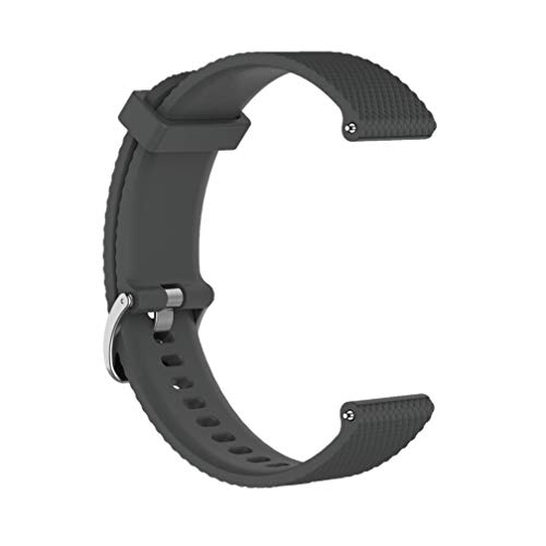 Huabao Silikon Ersatz Armband für Garmin Vivoactive 3/SUUNTO 3 Fitness/Garmin Vivomove HR (Grau, L(155-230mm)) von Huabao