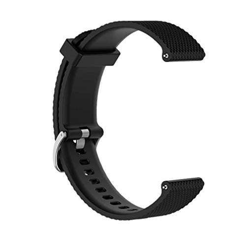 Huabao Silikon Ersatz Armband für Garmin Vivoactive 3/SUUNTO 3 Fitness/Garmin Vivomove HR (Schwarz, L(155-230mm)) von Huabao