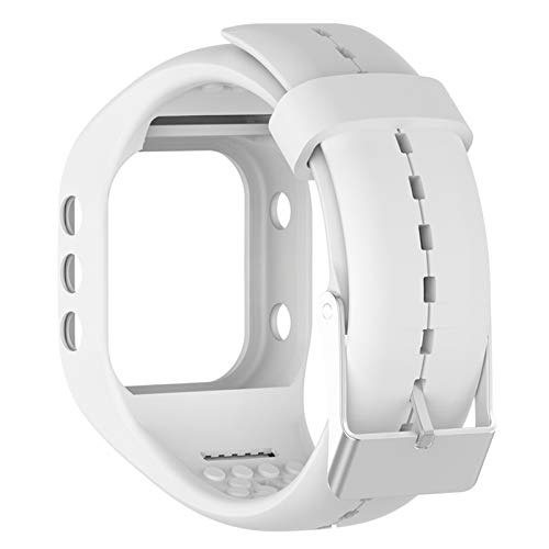 Meiiruo Uhrenarmband Kompatibel mit Polar A300,Silikon-Sportarmband-Ersatzband für Polar A300 Smart Watch (Weiß) von Huabao