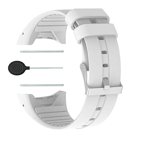 Huahao Armband Kompatibel mit Polar M400,Verstellbares Silikon Sport Strap Ersatzband für Polar M400 Watch (Weiß) von Huahao