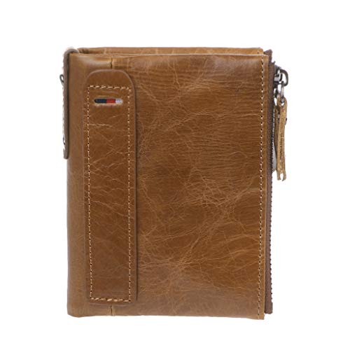 Huaqgu Männer Echtes Leder Doppel Brieftasche Bifold Geldbörse Kartenhalter Handtaschen Für Frauen Umhängetasche Kleine von Huaqgu