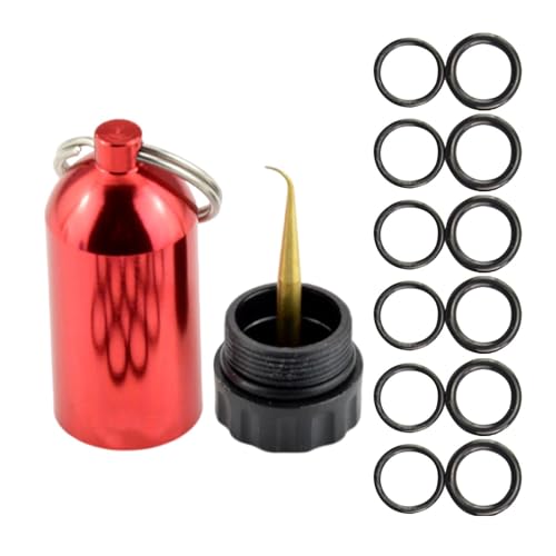 Huaxingda Tauch-O-Ring-Set, Mini-Tauchflasche - Tauchflaschen-Schlüsselanhänger mit O-Ring - Tragbarer Körper aus Aluminiumlegierung, 12-teiliges Mini-Zubehör für die meisten Tankventile, von Huaxingda