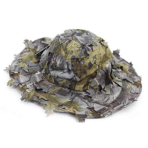 3D Blätter Camouflage Ghillie Caps Sniper Hüte Camo Sonnenschutz Baseball Caps für Angeln Jagd Airsoft (Unisex) von Huenco