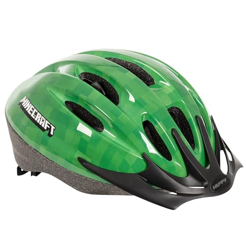 Huffy Unisex Jugend Kids Bike Helmet Minecraft Kinder-Fahrradhelm, grün, Einheitsgröße von Huffy