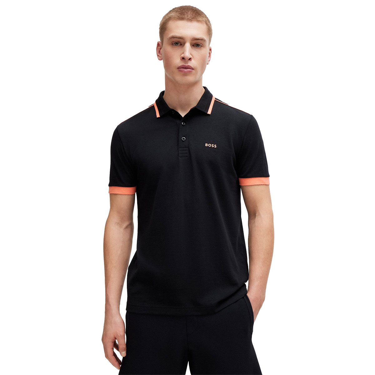Hugo Boss Men's Paddy 1 Golf Polo Shirt, Mens, Black, Large | American Golf von Hugo Boss