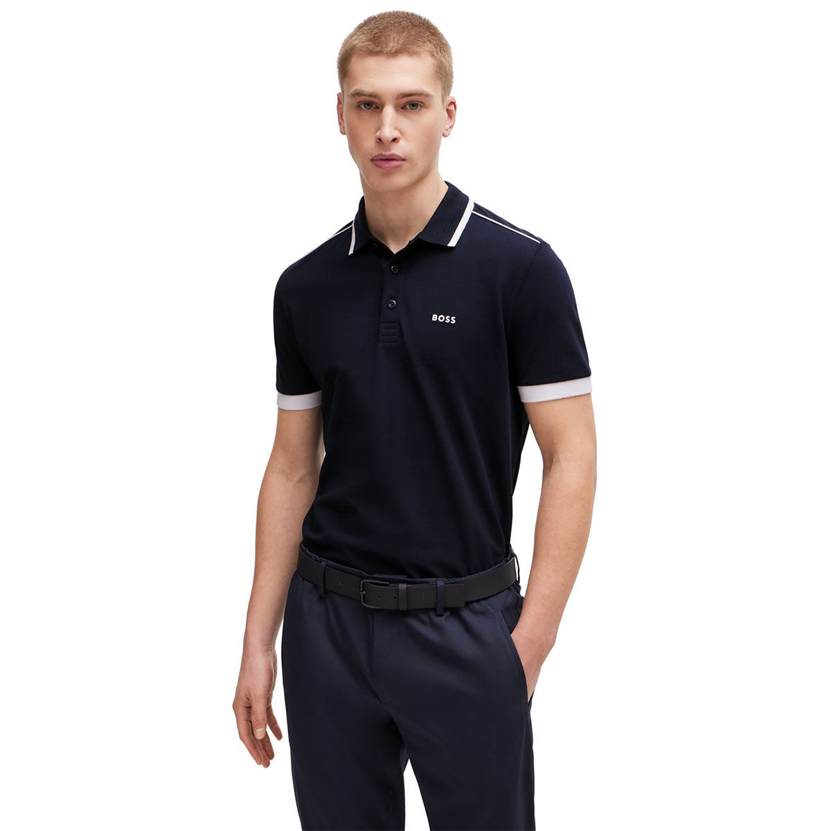 Hugo Boss Men's Paddy 1 Golf Polo Shirt, Mens, Dark blue, Medium | American Golf von Hugo Boss