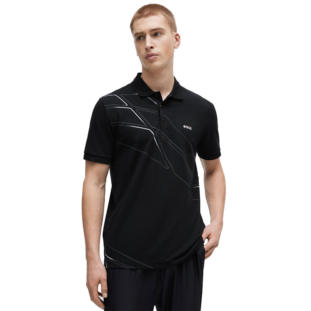 Hugo Boss Men's Paddy 3 Golf Polo Shirt, Mens, Black, Small | American Golf von Hugo Boss