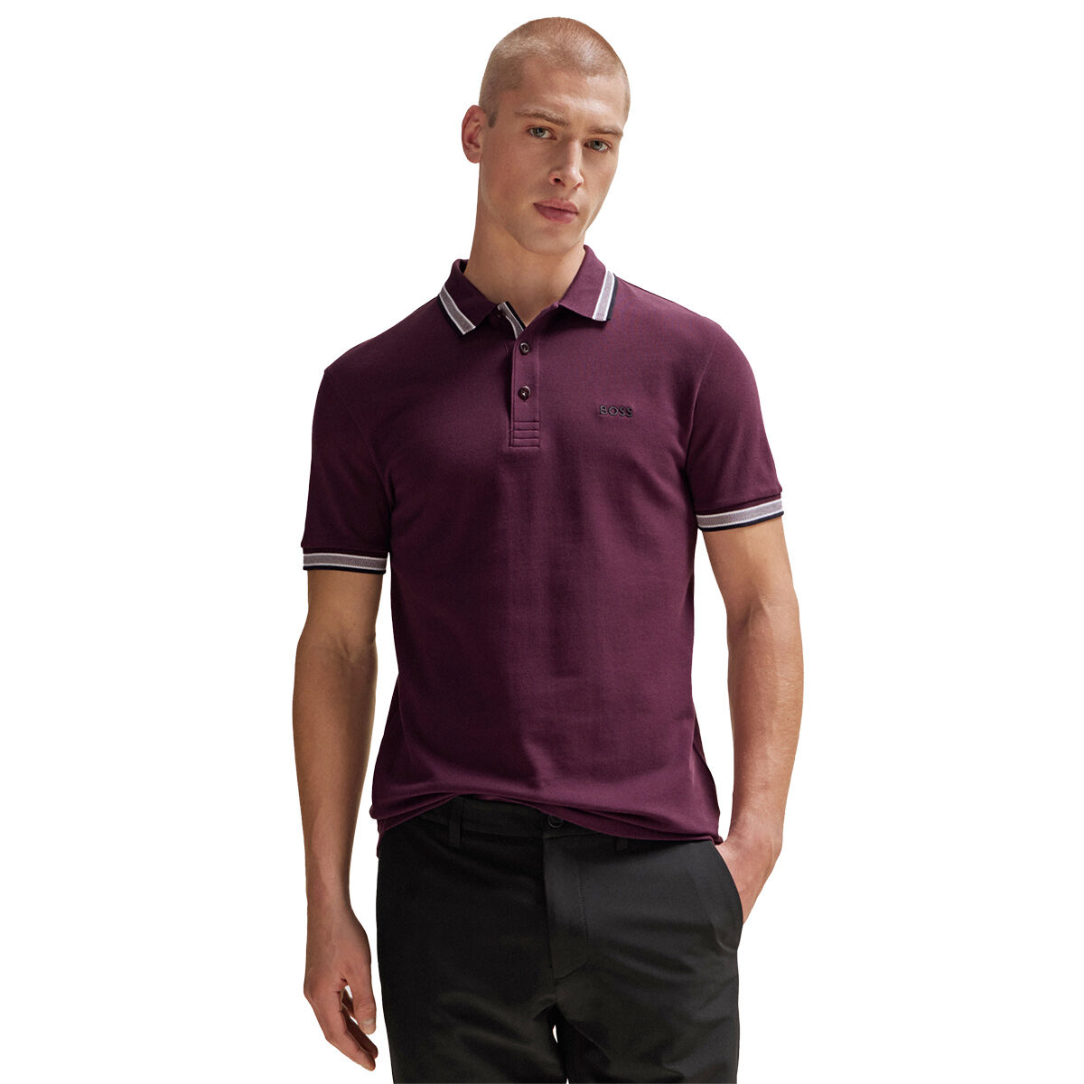 Hugo Boss Men's Paddy Golf Polo Shirt, Mens, Barbosa pink, Medium | American Golf von Hugo Boss