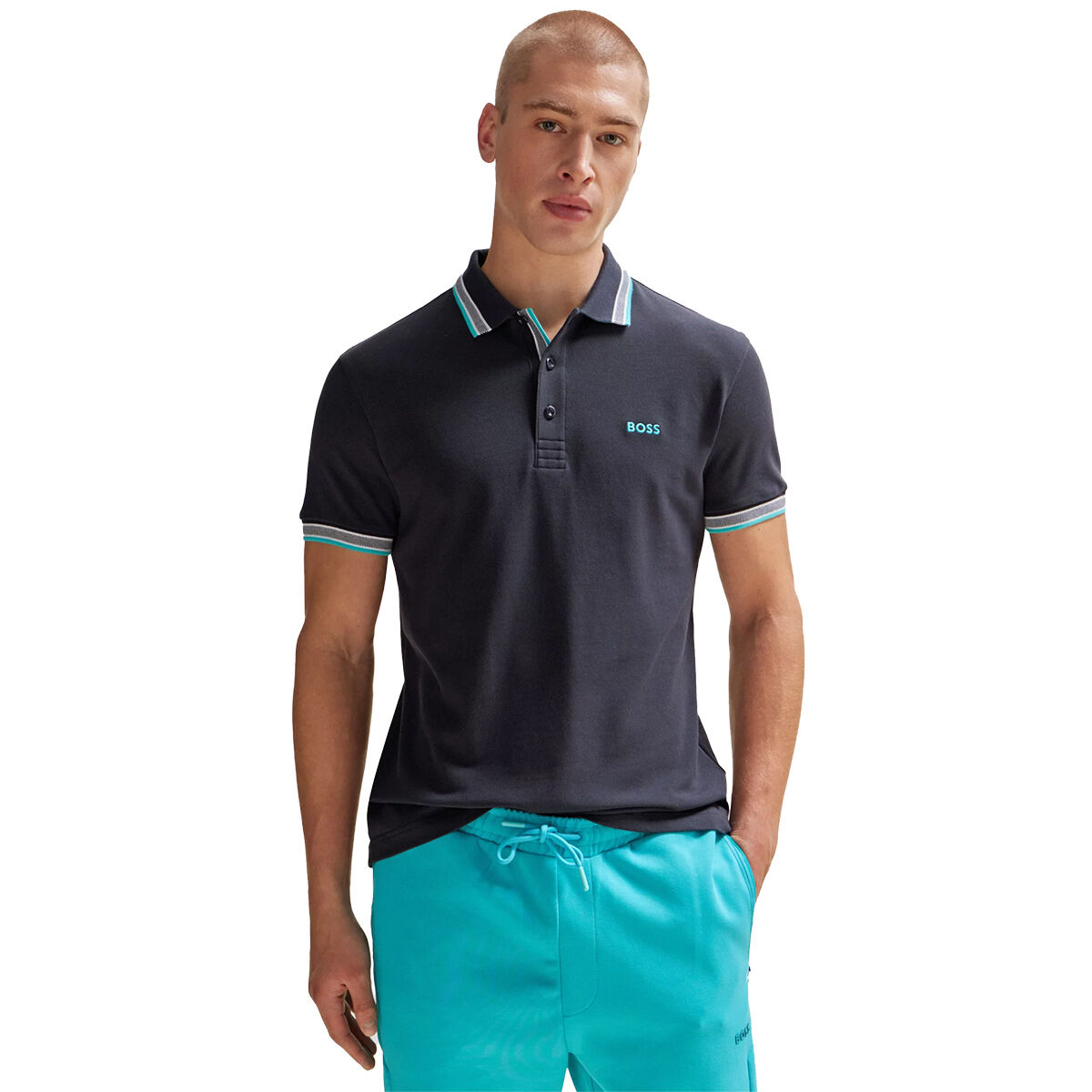 Hugo Boss Men's Paddy Golf Polo Shirt, Mens, Dark blue, Large | American Golf von Hugo Boss