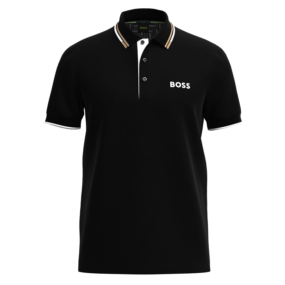 Hugo Boss Men's Paddy Pro Golf Polo Shirt, Mens, Black, Large | American Golf von Hugo Boss