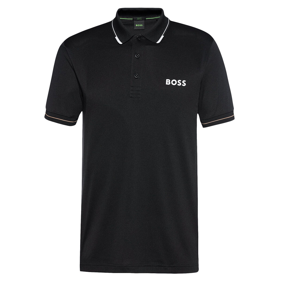 Hugo Boss Men's Paul Pro Golf Polo Shirt, Mens, Black, Large | American Golf von Hugo Boss
