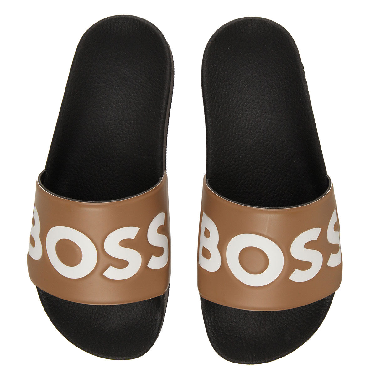 Hugo Boss Women's Black, Brown and White Comfortable Aryeh Golf Sliders, Size: 3 | American Golf von Hugo Boss