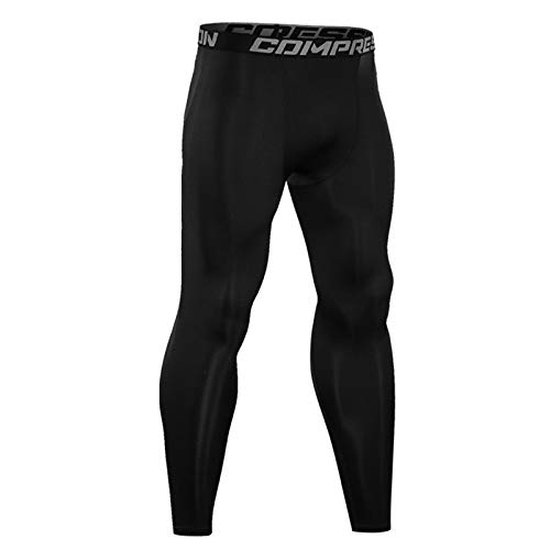 Sport Leggings Kompressionshose für Herren, Männer Funktionhose Fitness Strumpfhosen Unterhose Lang für Fußball Basketball Jogging Laufen Radfahren XL Xbao von Huizhouxiaobaodianzigongsi