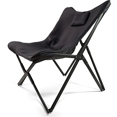 Human Comfort Lounge Camping Stuhl Aclou Butterfly Chair Falt Sessel Stahl 120kg von Human Comfort