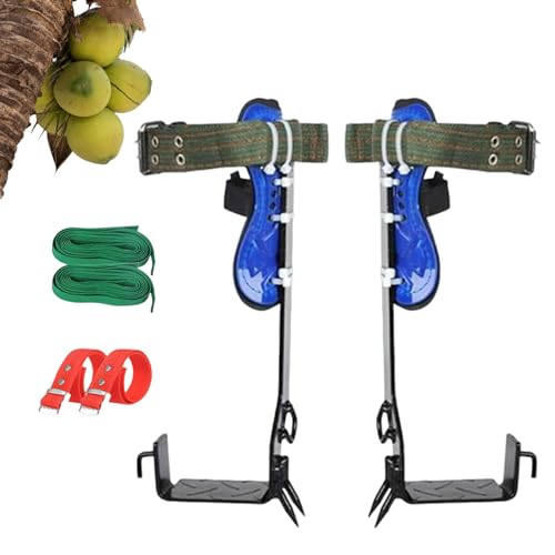 Humdcdy Baumkletterspikes, Stangenkletterausrüstungsset - Verstellbare, professionelle Stangen-Kletterspikes | Kletterausrüstung mit rutschfestem Pedal für Outdoor-Aktivitäten, Obstpflücken, von Humdcdy