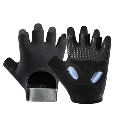 Humkopnl Handschuhe für Gewichtheben, Halbfinger, atmungsaktive Workout-Handschuhe, bequem, hochelastisch, Fitness-Handschuhe für Damen und Herren von Humkopnl
