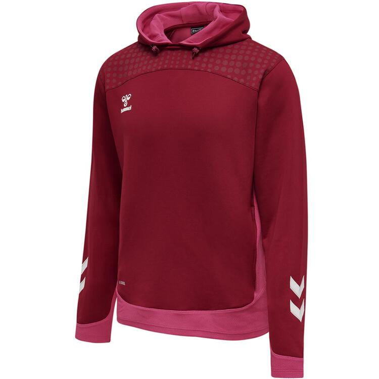 HUMMEL hmlLEAD POLY HOODIE 207409 BIKING RED Gr. XL von Hummel