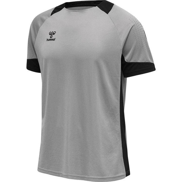 HUMMEL hmlLEAD S/S POLY JERSEY 207393 GREY MELANGE Gr. S von Hummel