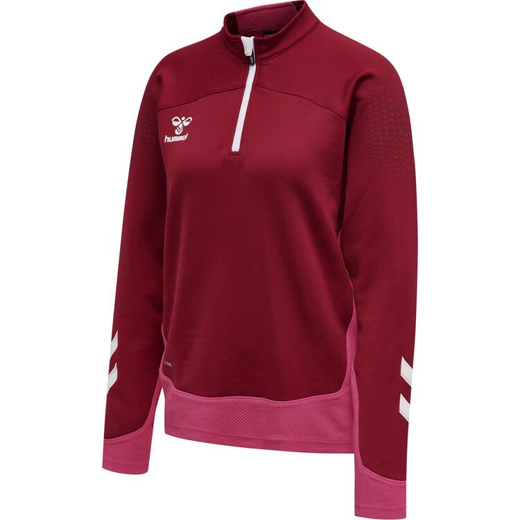 HUMMEL hmlLEAD WOMAN HALF ZIP 207424 BIKING RED Gr. XS von Hummel